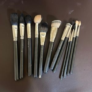 Set of MAC makeup brushes